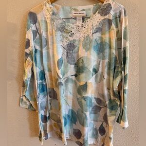 Alfred Dunner womens print top size 2XL